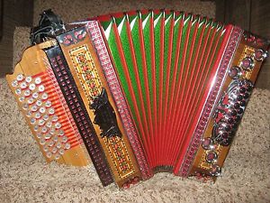 Slovenian Melodija 4 Row Diatonic Button Box Accordion Bb-Eb-Ab-Db  Excellent