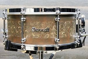 Dunnett Classic Trussart 6.5x14 Paisley Centerline Snare Drum w/ Bag - New!