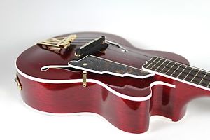 D’Angelico New York Arch Top Soprano Ukulele with Pick Up Original Carrying Case