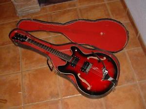 Vintage Mosrite Guitar  CLONE  MIJ FACTORY 60S REALISTIC LABEL 335 BODY STYLE