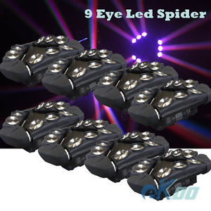8units 9 Eyes RGBW 4in1 LED Spid