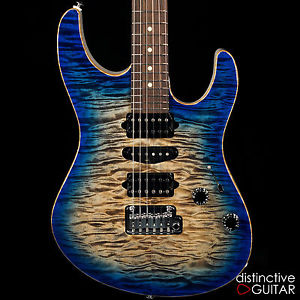 NEW SUHR CUSTOM MODERN HAND SELECTED NAMM QUILT MAPLE TOP OCEANSIDE BURST FINISH
