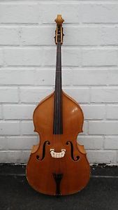 1951 VINTAGE KAY BASE FIDDLE M1 BLONDE WITH BOW SOFT CASE