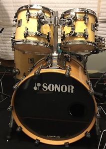 Sonor Designer Series Birdseye Maple Light  In Triple Nice Condition
