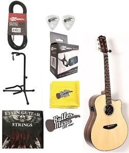 Breedlove Pursuit Dreadnought EB Ebony B&S A/E Guitar w/Gig Bag,Strings & More