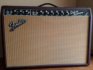 Fender 65 Deluxe Reverb 22 watt Guitar Amp Wine Red/Wheat...MINT