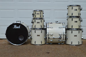 Pearl World Series Double Bass Drum Set 22,22,10,12,13,14,16,18 Huge 8 pc kit