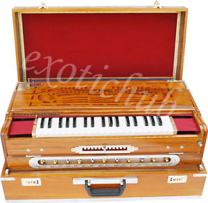 HARMONIUM~13 SCALE CHANGER~TEAK WOOD~4 OCTAVES~4 SET REEDS BASS/MALE/MALE/FEMALE