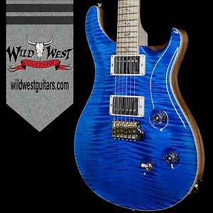 PRS Wood Library Flame 10 Top Custom 24 Aquamarine w/Flame Neck and Fretboard