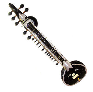 Indian Sitar à double résonateur, style Ravi Shankar, belle conception de Paon