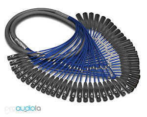 Premium Mogami 2936 24 Channel Snake | Neutrik Gold XLR-F XLR-M | Blue 35 Feet