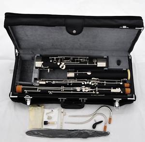 Professional Black Full size Bassoon C Tone Silver Key 2Pc cupronickel Bocal New