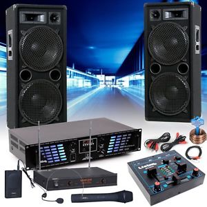 3000W PA parti musique système boîtes MP3 USB SD ampli table de mixage