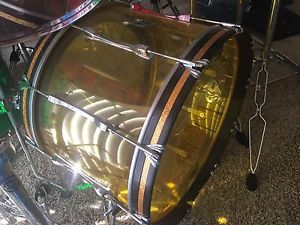 ADD this 1970's Ludwig 22" VISTALITE Yellow Mach Bass to YOUR DRUM SET!