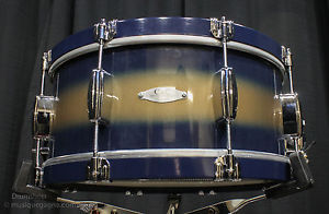 C&C 6.5x14 Blue and Gold duco finish 6+6 Maple Shell w/wood hoops - NEW!!!