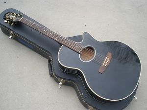 1992 Guild F30CE or F45CE Acoustic Electric Guitar - Black Finish - Orig Case