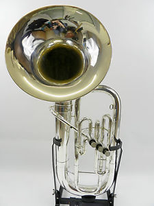 Baritone Horn Tenor Sakshorn Euphonium Schenkelaars moving bell front Silver 95