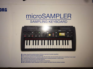 KORG Micro Sampler Sampling Keyboard MS-1 W/ Microphone adapter cable Box
