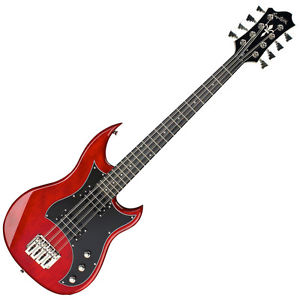 Hagstrom HB8 8 String Short Scale Electric Bass Guitar Wild Cherry Red