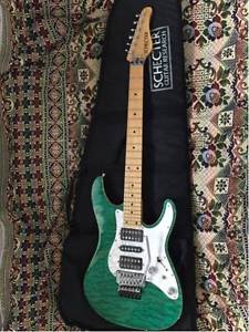Schecter SD-2-24 Laminated Quilted Maple Top Green E-Guitar Free Shipping