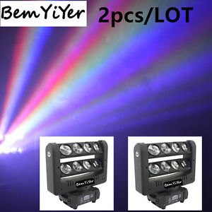 2pcs/lot 8X10W led spider beam moving head light/Quad-RGBW/Crazy 8/dual bar/dj