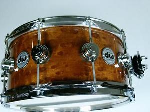 DW USA Exotic Sapeli Pommele Snaredrum 14" x 6" Snare Drum