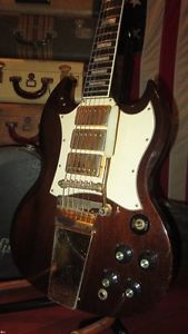Vintage 1968 Gibson SG Custom 3 Pickup Electric Guitar Gold Hardware Orig Case
