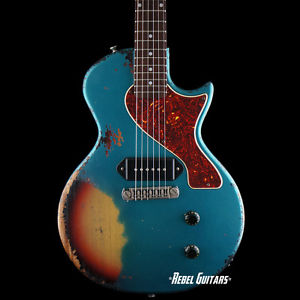 Rock N’ Roll Relics Guitars Thunders SC Ocean Turquoise Over Sunburst w/ Lollar
