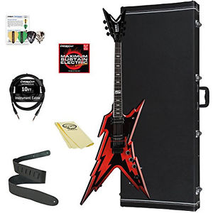 Dean RZB BKRD Dimebag Razorbolt Electric Guitar Black Red Hardshell  NEW ON SALE