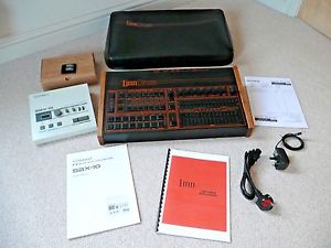 LINNDRUM VINTAGE LINN LM2 DRUM MACHINE WITH ROLAND SBX10 SYNC BOX & SIMMONS TOMS