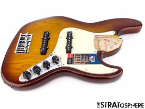 LOADED Fender American Elite Jazz Bass V 5 String BODY American Tobaccoburst Ash