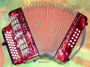 WOW  Made in Germany  G/C/F Hohner Corona III R diatonic accordion case + straps