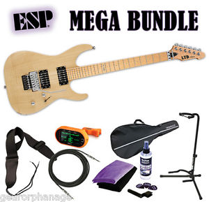 ESP LTD M-1000 SE Vintage Natural Satin VNS *NEW* 2015 M1000 FREE MEGA BUNDLE 2