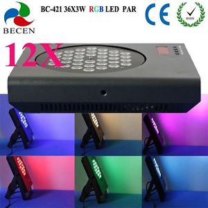 12pcs 36x3w rgb led slim par can light 108W DMX