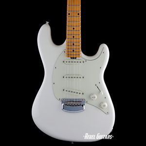 Ernie Ball Music Man Cutlass Guitar in Ivory White w/ active Silent Circuit