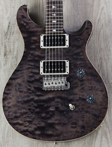 PRS Paul Reed Smith CE 24 Wood Library Quilt Top Guitar, Faded Grey Black