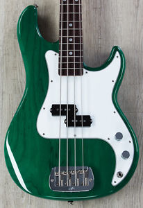 G&L USA LB-100 Electric Bass, Clear Forest Green, Rosewood, Medium C Neck