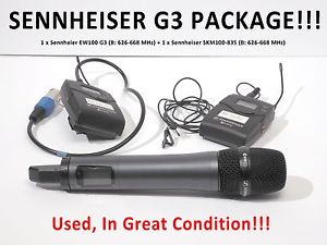 Sennheiser G3 Package // EW 100 G3, SKM100-835 (B: 626-668 MHz) // USED