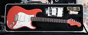 Fender American Standard Stratocaster - Fiesta Red matching Headstock - Rare!