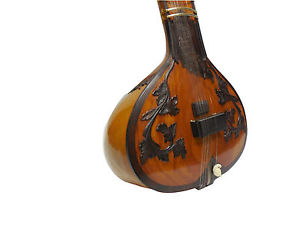 PROFESSIONAL SITAR~ROSE WOOD DESIGN WITH FIBRE BOX AND STRINGS SET MIJRAB