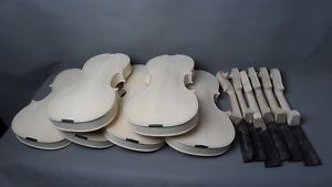 6pcs Unfinished violins 4/4, flame maple back, ribs,neck with ebony fingeroard