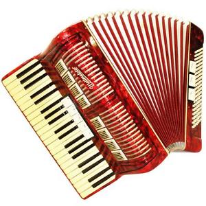 Wonderful Weltmeister Accordion 120 Bass, made in Germany, New Straps, Red, 869