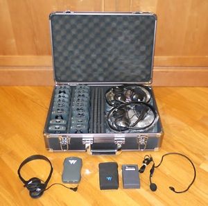 Williams Sound Personal PA T16 Transmitter & 20 R35 Receivers + 18 Headphones