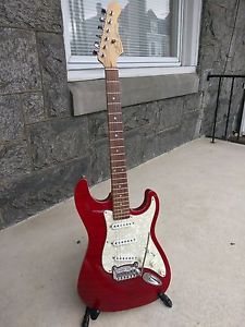 G&L Legacy USA Flame Top Guitar w/Natural Wood Binding, Hard Case, Fresh Set Up