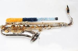 New Professional Silver Plated U-Shape B Flat Brass Tenor Saxophone