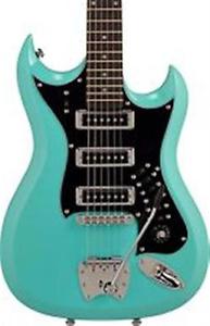 HAGSTROM H III ELECTRIC GUITAR - AGED SKY BLUE - 3 PICKUP W /"FREE GIG BAG" - H3