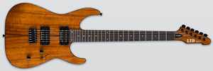 NEW! LTD Deluxe M-1000HT electric guitar with koa top in natural finish