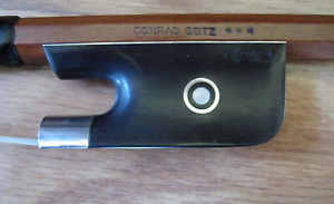 Bass Bow - Conrad Gotz 3 star - 3/4 - circa 1950 Excellent cond.-Silver mounted