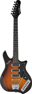 Hagstrom Condor Gloss Black  Electric Guitar Tobacco SunBurst COR-TSB