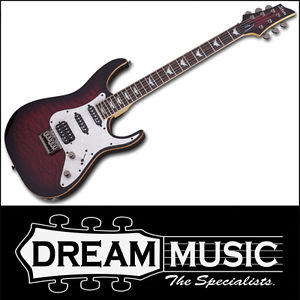 Schecter Banshee-6 Extreme Black Cherry Burst Quilt Top Electric Guitar RRP$999